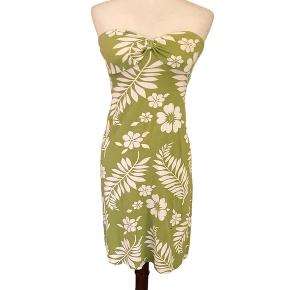 Tommy Bahama | Dresses | Tommy Bahama Green Floral Strapless Tube Mini Dress  Xs 2 | Poshmark